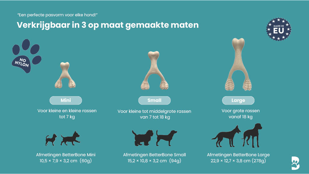 BetterBone Hondenspeelgoed Kauwbot - Groot Hard Rundvlees