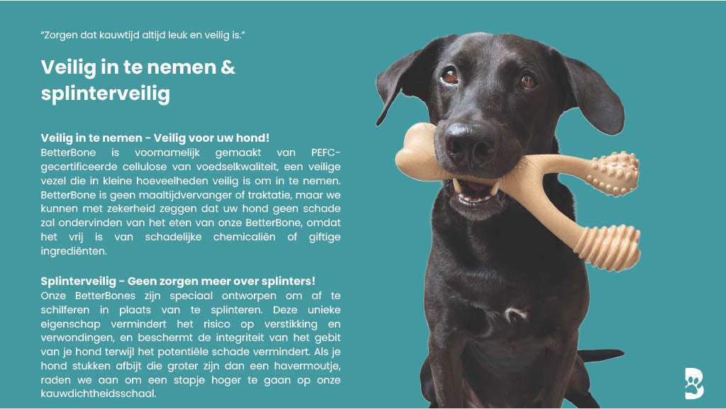 BetterBone Hondenspeelgoed Kauwbot - Groot Hard Rundvlees