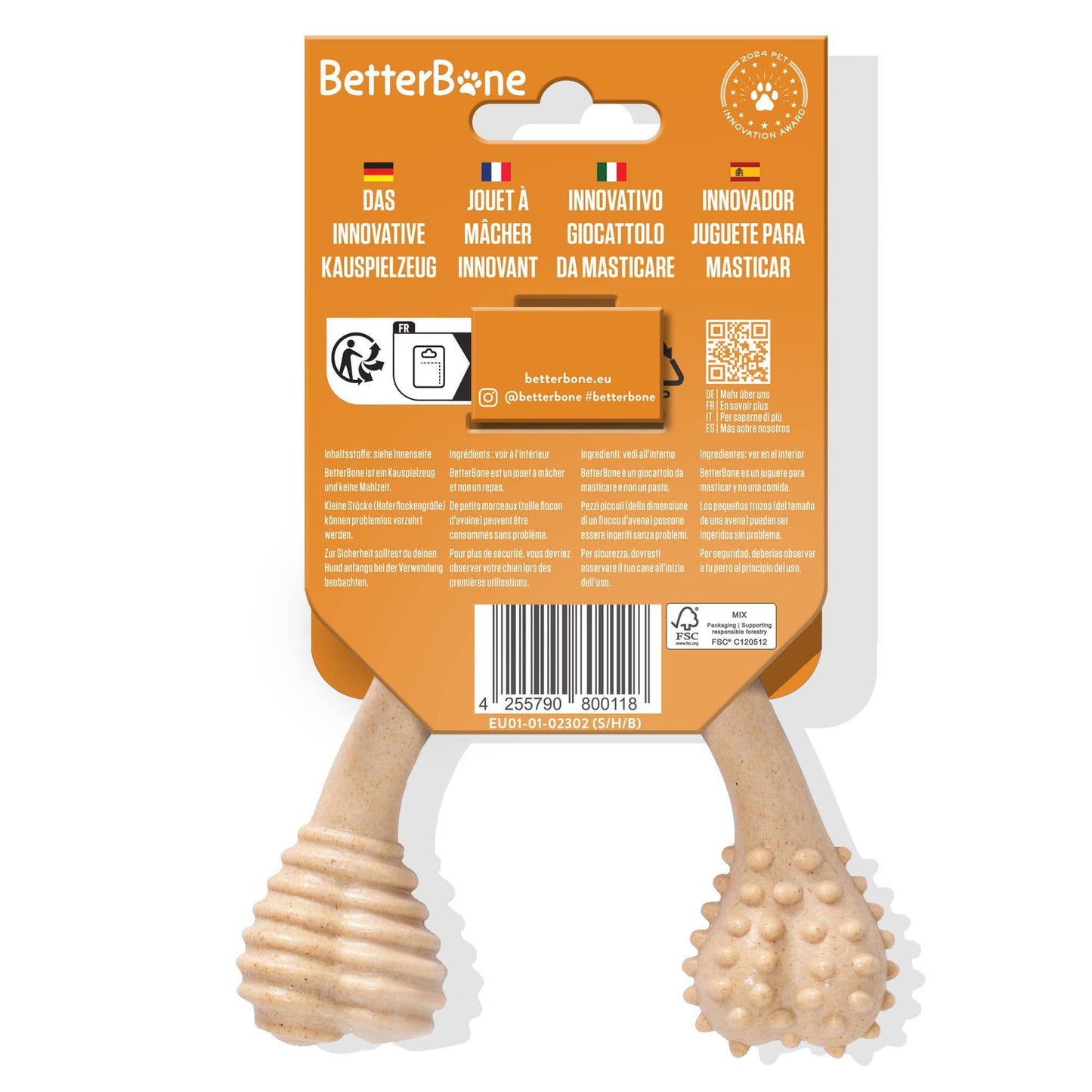 BetterBone Hondenspeelgoed Kauwbot - Kleine Harde Rundvlees: Rundvlees / Klein