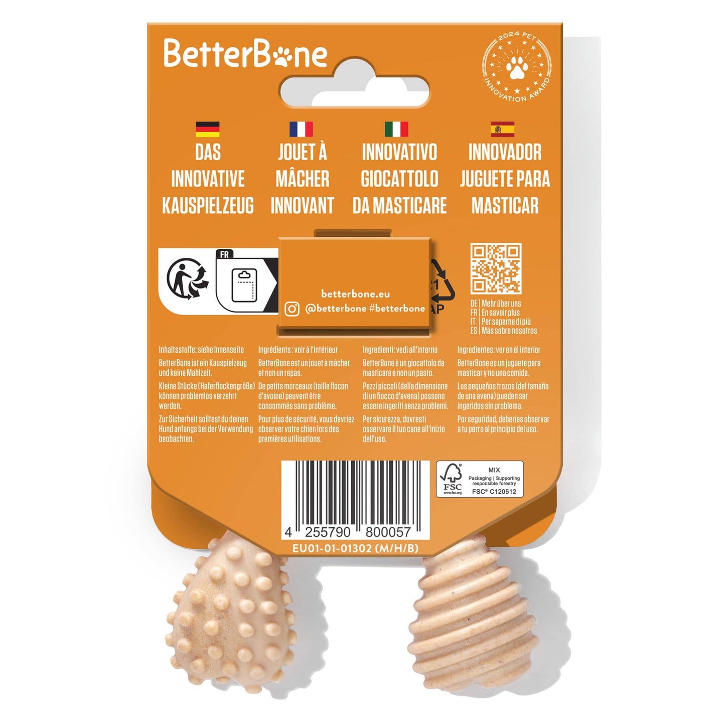 BetterBone Hondenspeelgoed Kauwbot - Mini Hard Rundvlees