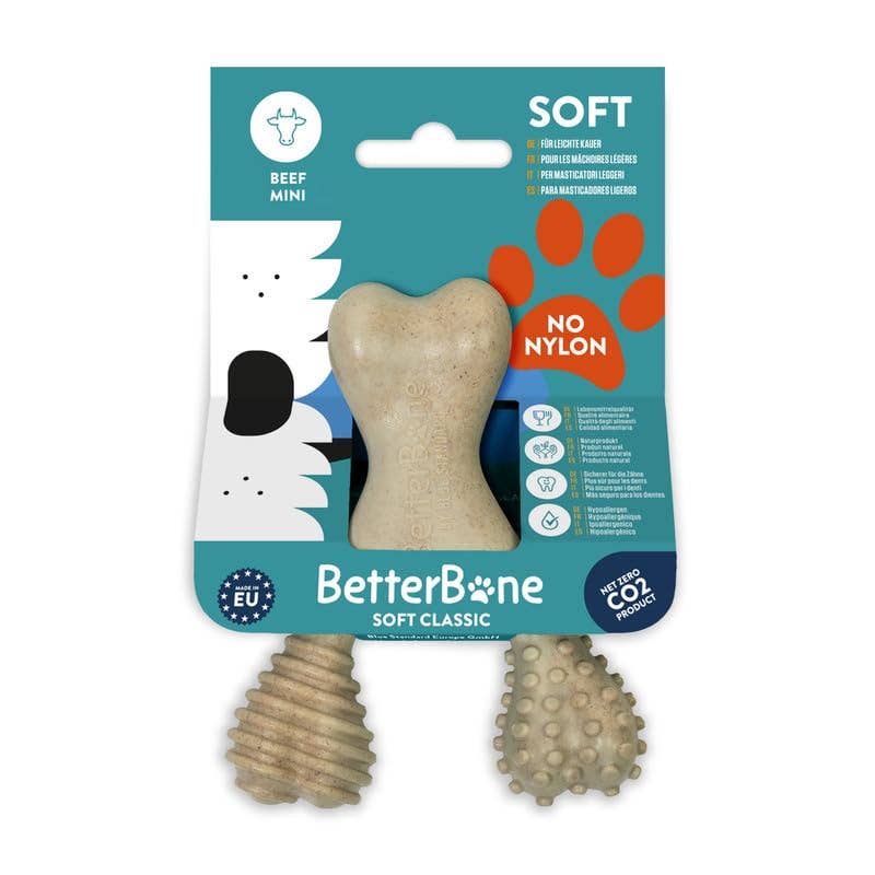 BetterBone Hondenspeelgoed Kauwbot - Mini Zacht Rundvlees