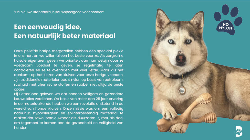 BetterBone Hondenspeelgoed Kauwbot - Groot Medium Rundvlees: Rundvlees / Groot