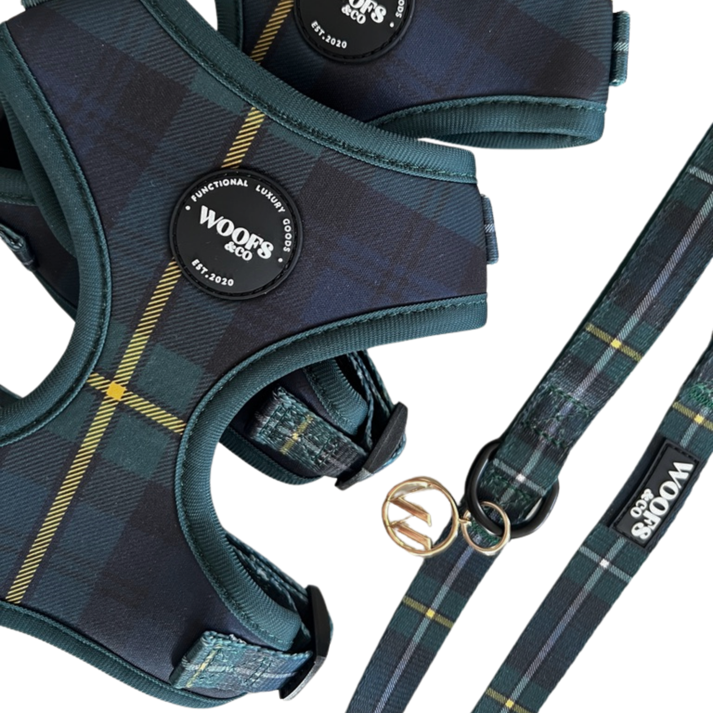 Harnas - Tartan Blauw/Groen Woof Collectie: XS