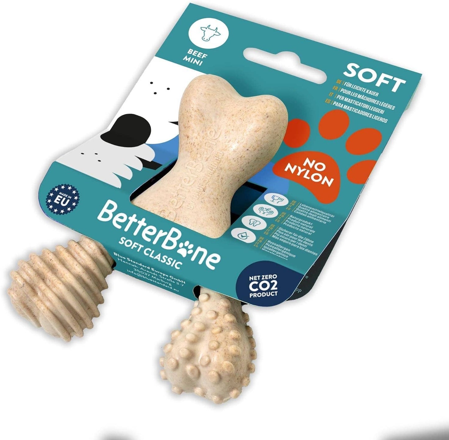 BetterBone Hondenspeelgoed Kauwbot - Mini Zacht Rundvlees: Rundvlees / Mini