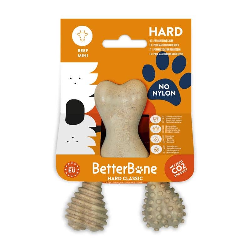 BetterBone Hondenspeelgoed Kauwbot - Mini Hard Rundvlees: Rundvlees / Mini