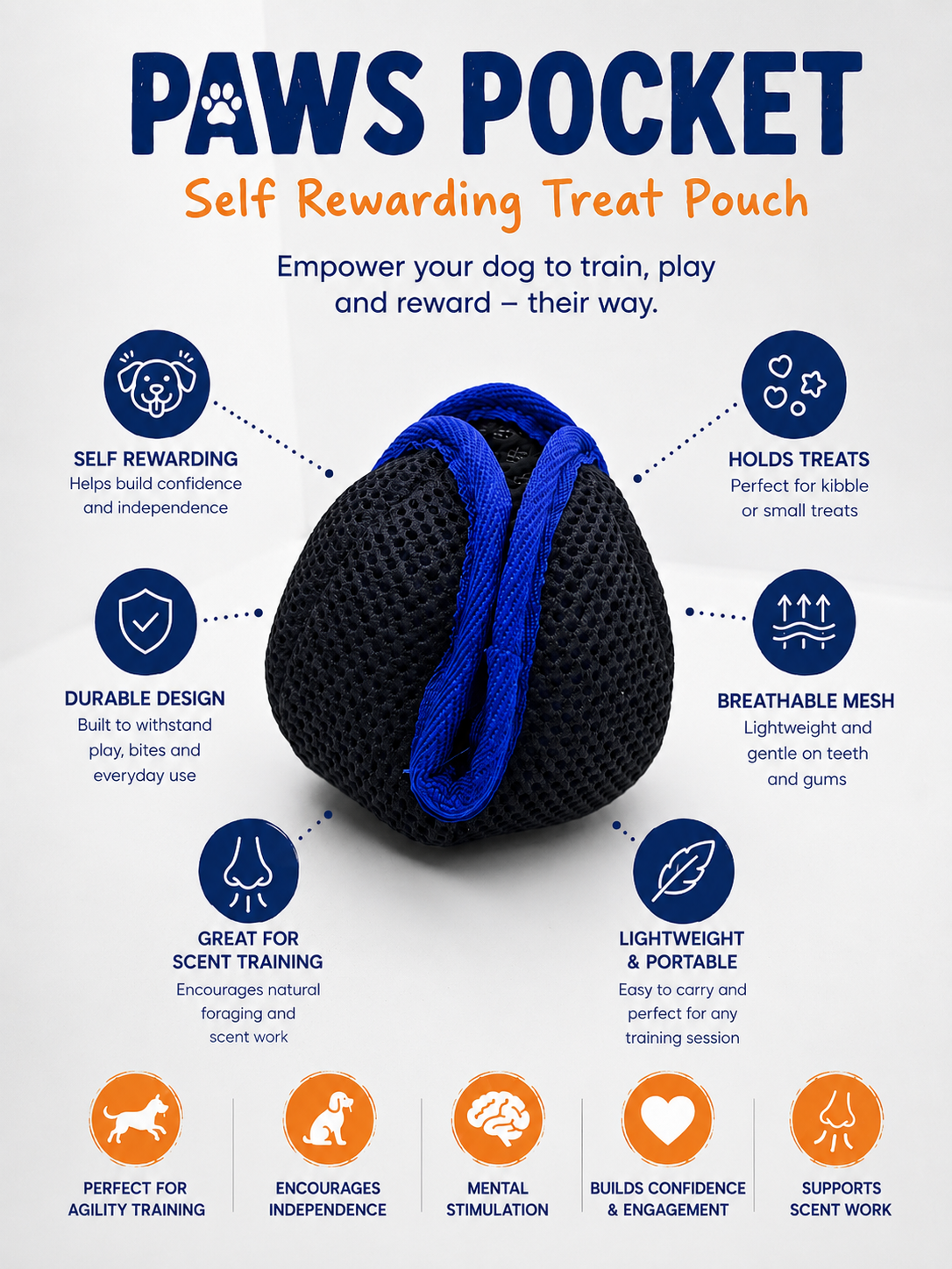 Paws Made Paws Pocket Flower Ball Small handgemaakt trainingsspeeltje voor honden uitleg